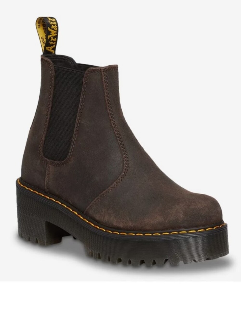 Dr. Martens Dark Brown Leather Chelsea Lug Boot Women Size 8 NWOB
